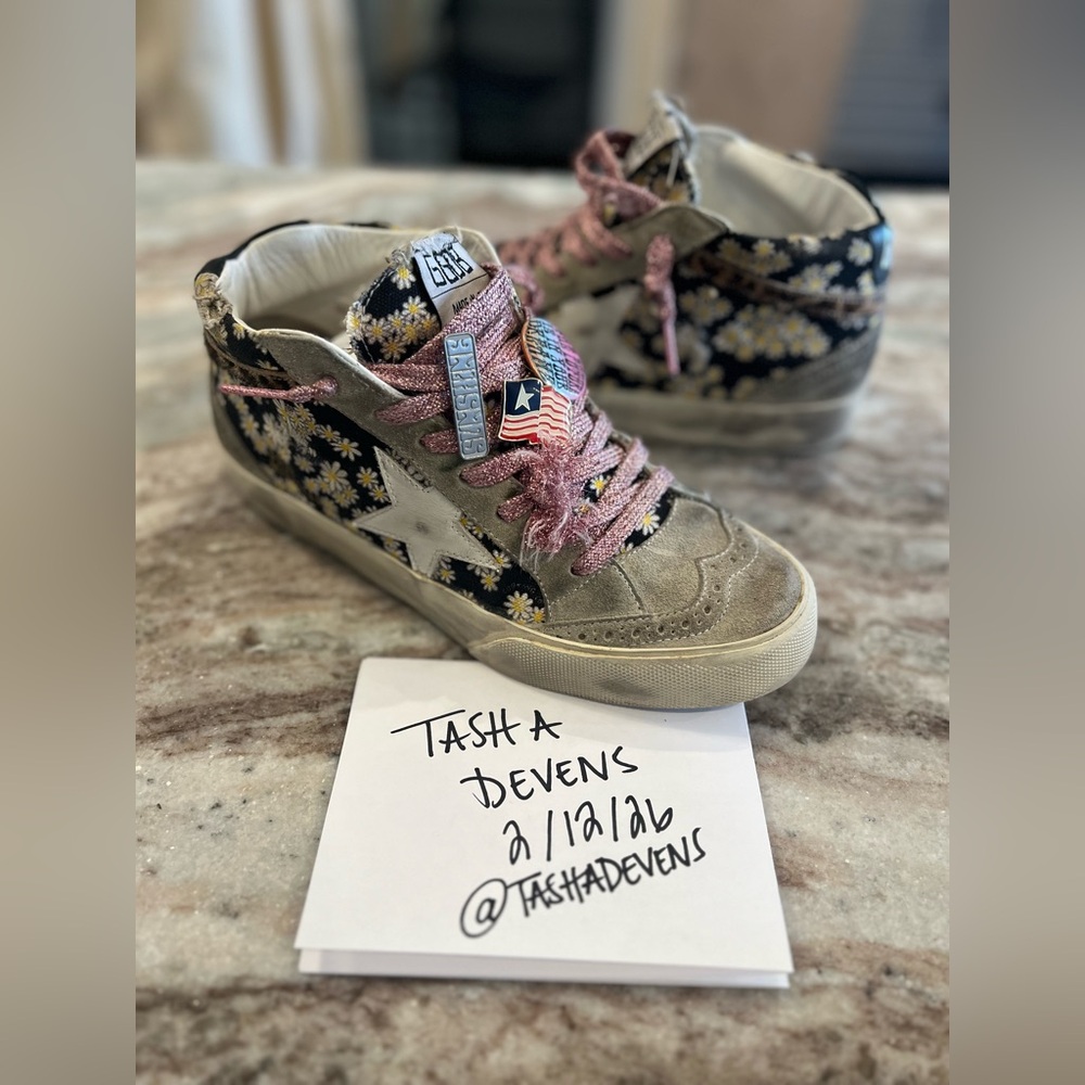 Golden Goose Mid Stars Like New Dream Maker Edition Daisy Print - Picture 3 of 10